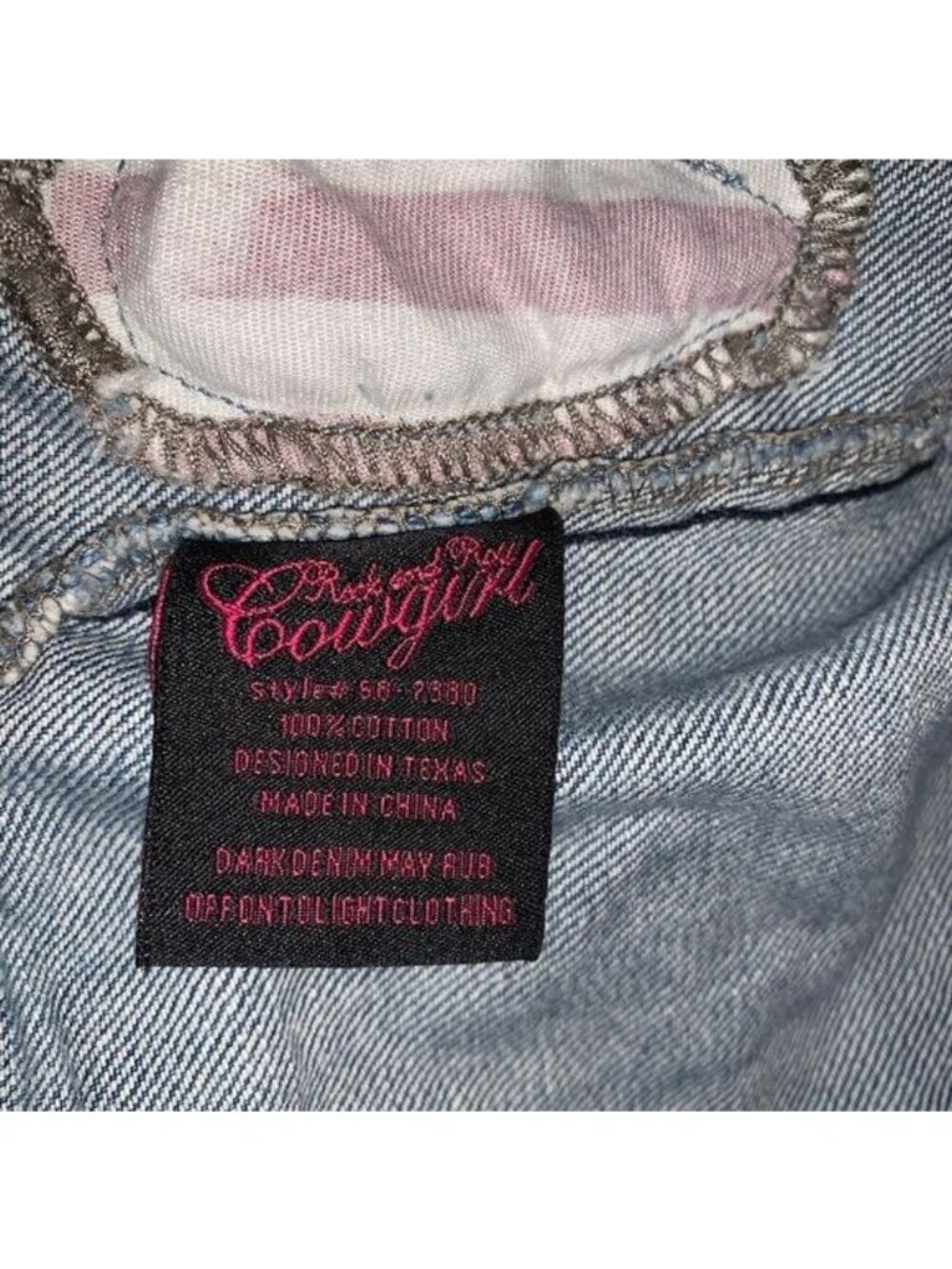 Rock & Roll Cowgirl Womens Denim Vest S Distressed Sleeveless Western Style With - Picture 4 of 11